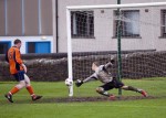 Celtic goalkeeper Grant Wood ensures a Whitedale free kick goes wide. Photo: Kevin Jones. Click image to enlarge.