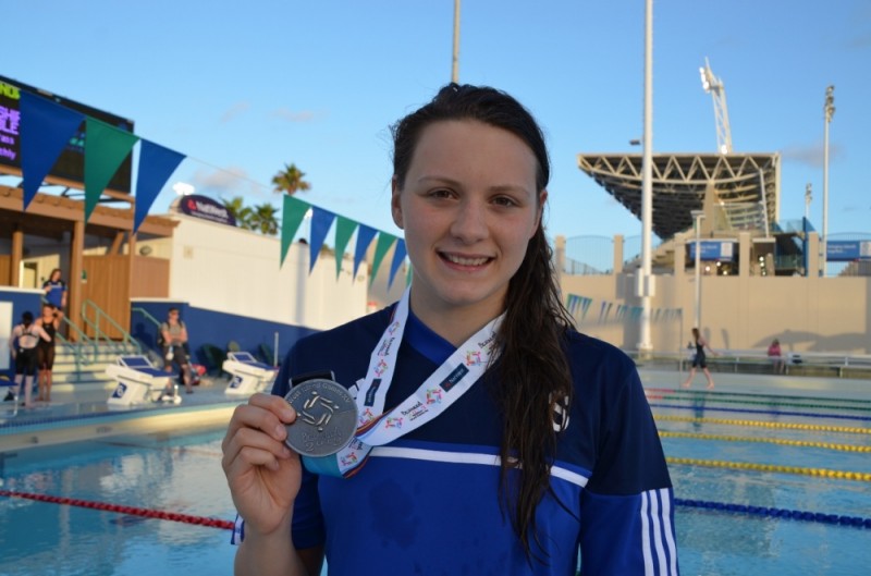Shetland's serial medal-winning swimmer Andrea Strachan has now made the podium four times in Bermuda. Photo: Andrew Inkster