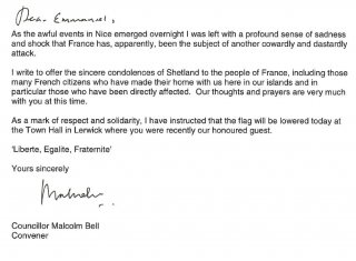 Mr Bell's letter to French Consul General,  Emmanuel Cocher.