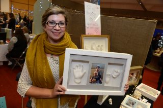 Laura Hodge of Keepsake Castings received an "overwhelming" response form visitors. Photo: Dave Donaldson