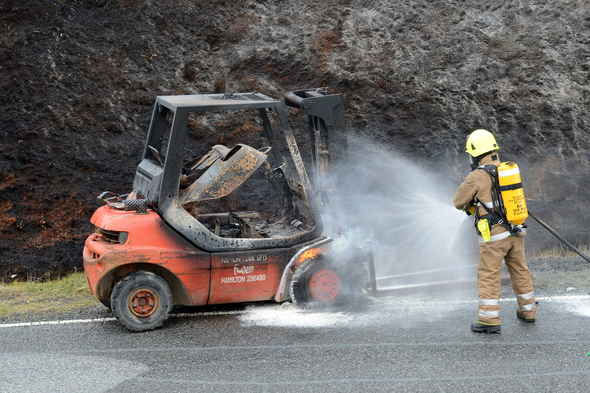 Forklift Fire The Shetland Times Ltd