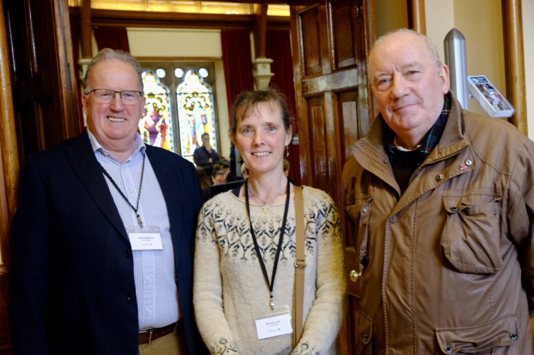 Shetland Central councillors, from l-r, Davie Sandison, Moraig Lyall and Ian Scott. Photo: SIC.