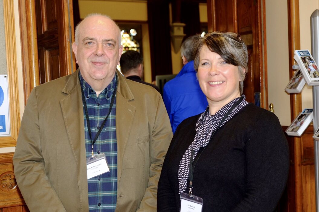 Shetland West councillors John Leask and Liz Boxwell. Photo: SIC.