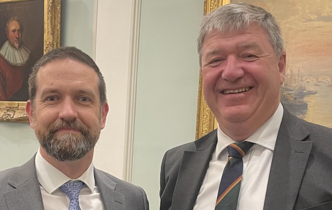 Fisheries minister Mark Spencer and Orkney and Shetland MP Alistair Carmichael. 